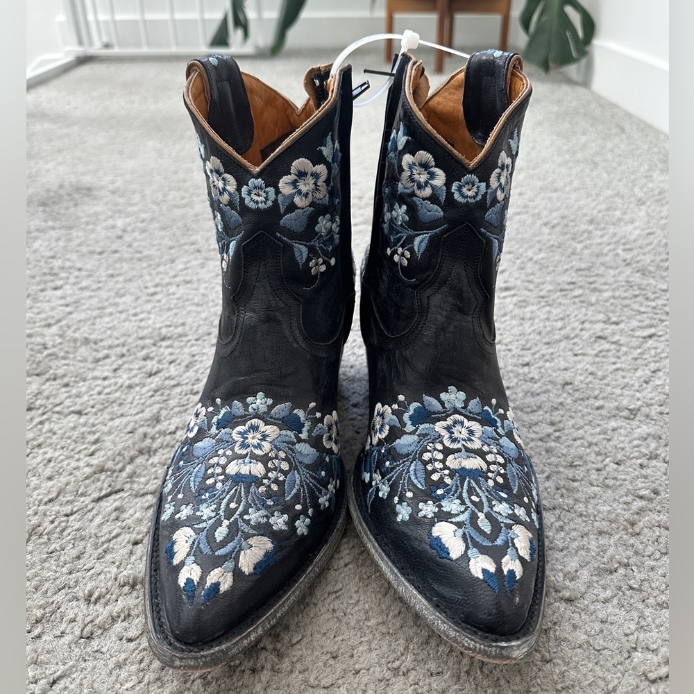 Old Gringo Sora Navy Country Blue Ankle Boots - Picture 2 of 8